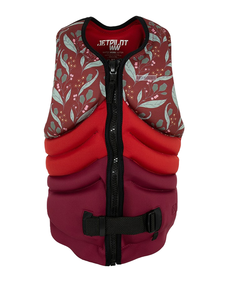 Jetpilot Quantum Ladies Neo Vest Bec Red 2022, Life Jacket Womens