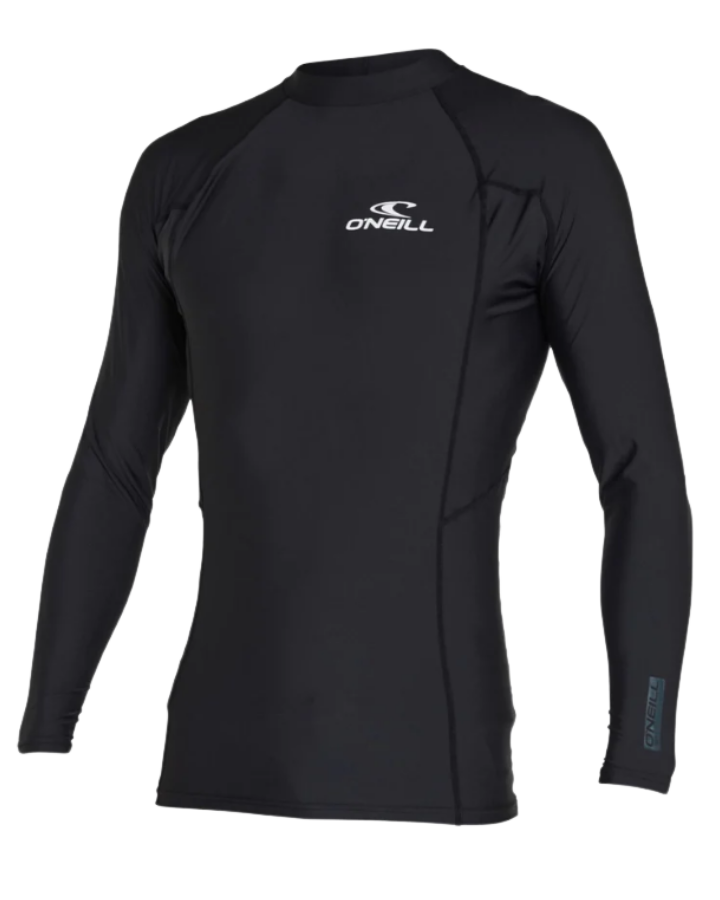 O'Neill Reactor UV LS Rash Vest Black 2023, Rashies Mens