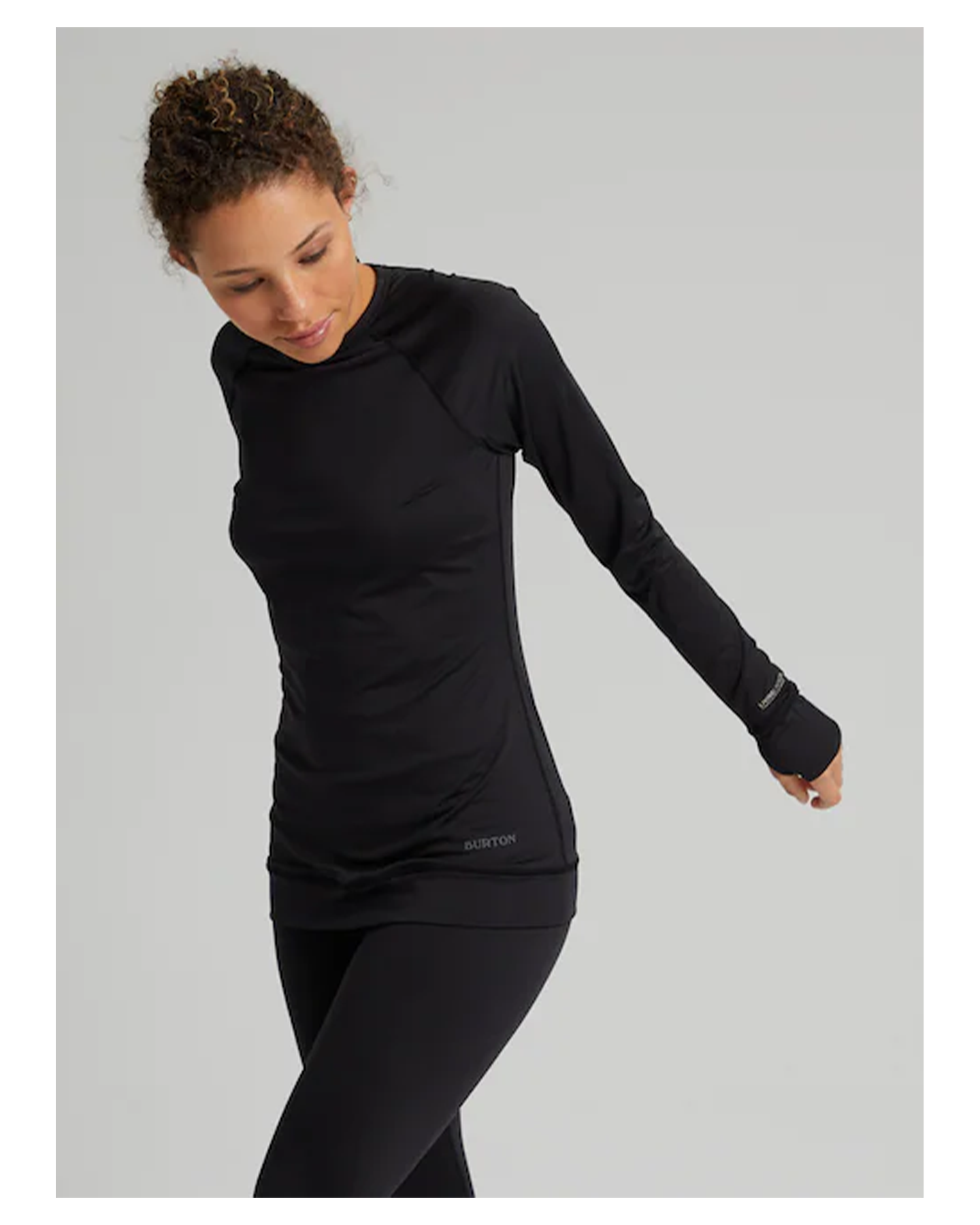 Burton Women's Burton Lightweight X Base Layer Crewneck - True Black Thermals - Trojan Wake Ski Snow