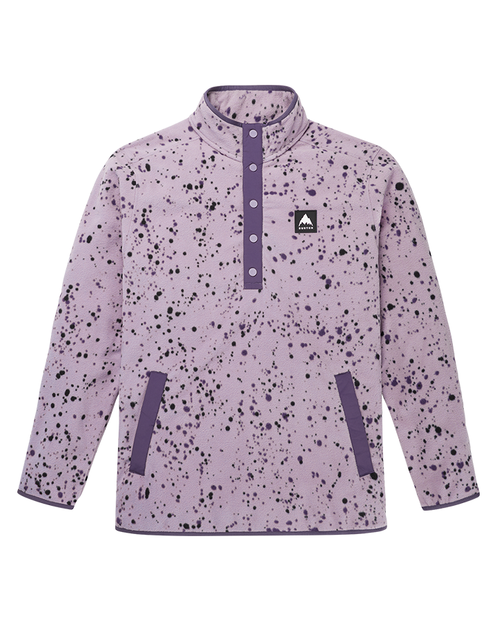 Burton Hearth Fleece Pullover - Elderberry Spatter - 2023 Hoodies & Sweatshirts - Trojan Wake Ski Snow