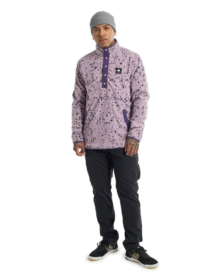 Burton Hearth Fleece Pullover - Elderberry Spatter - 2023 Hoodies & Sweatshirts - Trojan Wake Ski Snow