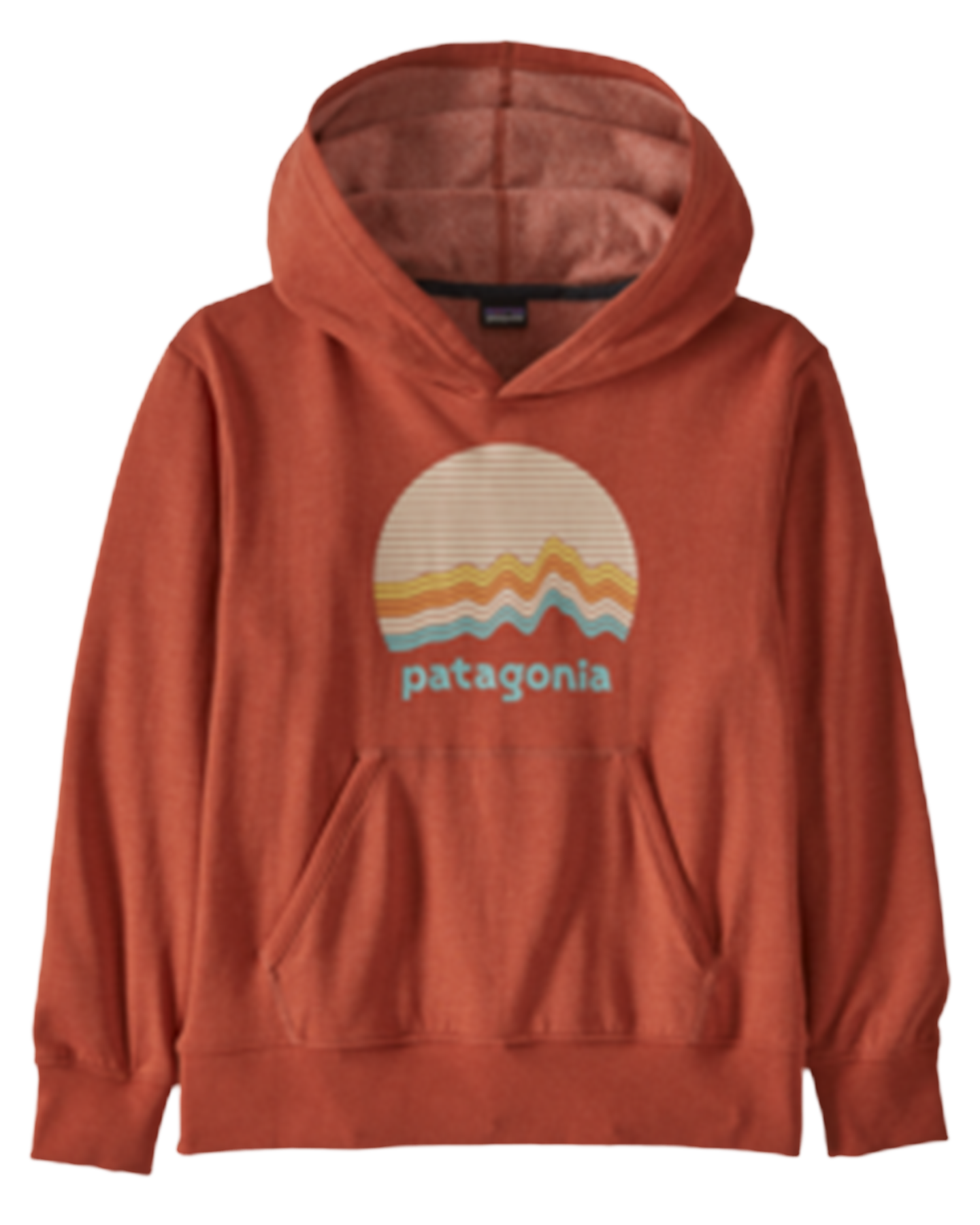 Patagonia Kids' Light Weight Graphic Hoody Sweatshirt - Ridge Rise Moonlight: Burl Red Hoodies & Sweatshirts - Trojan Wake Ski Snow