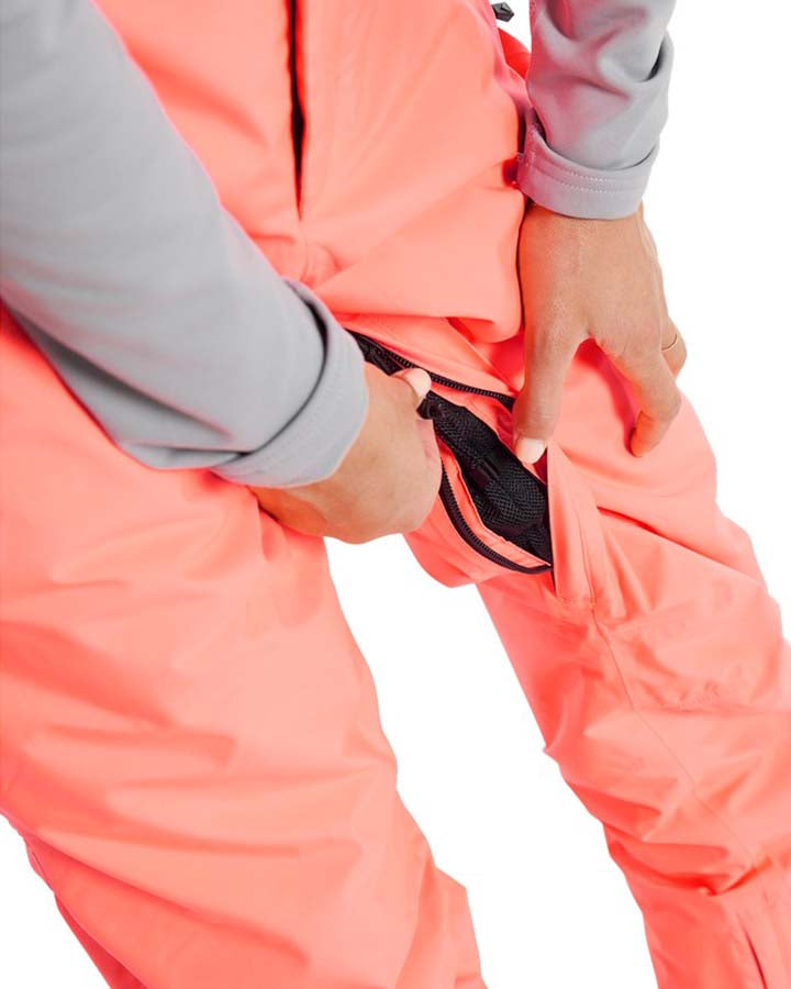 Burton Womens Powline Gore-Tex 2L Insulated Pants - Tetra Orange - 2023 Snow Pants - Trojan Wake Ski Snow