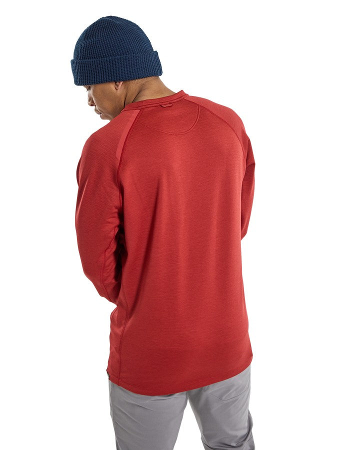 Burton Multipath Grid Crewneck Fleece - Sun Dried Tomato - 2023 Hoodies & Sweatshirts - Trojan Wake Ski Snow