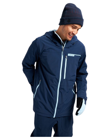 Burton Peasy Jacket Dress Blue 2022 Men s Snow Jackets Trojan