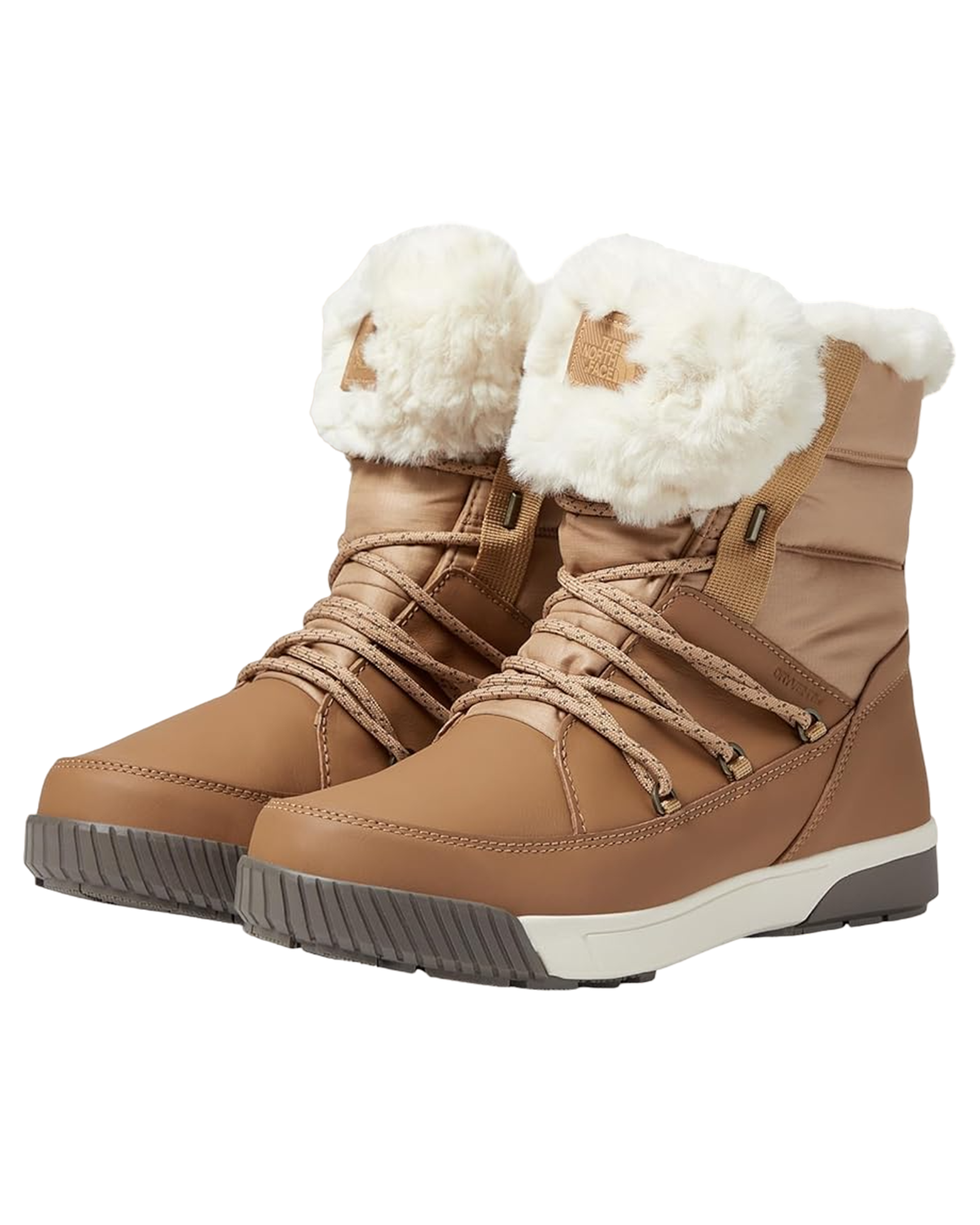 The North Face Women's Sierra Luxe Waterproof Apres Boots - Almond Butter / Falconbrown Apres Boots - Trojan Wake Ski Snow