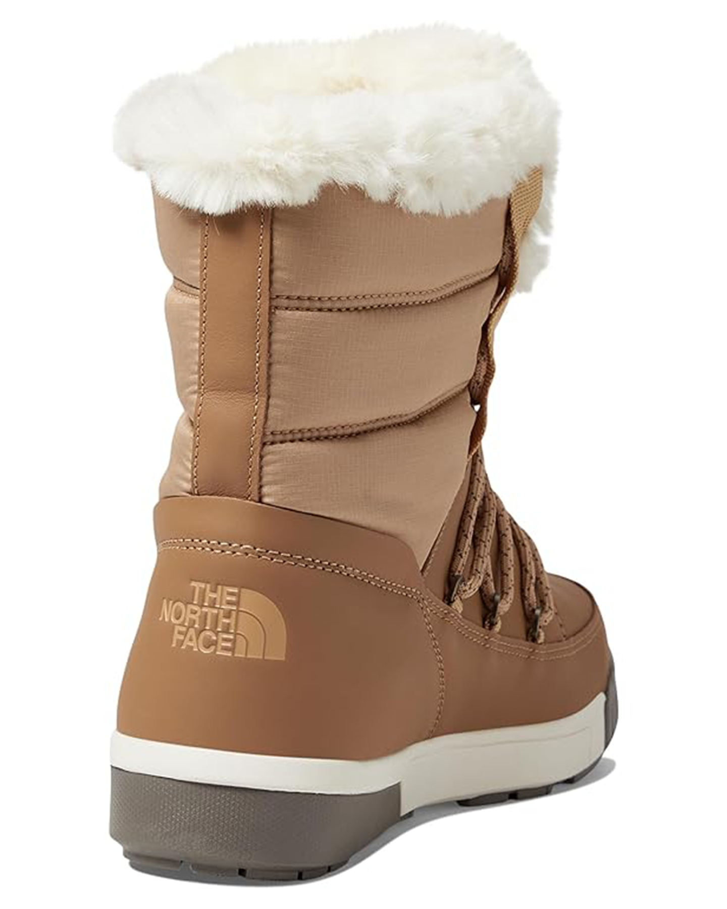 The North Face Women's Sierra Luxe Waterproof Apres Boots - Almond Butter / Falconbrown Apres Boots - Trojan Wake Ski Snow