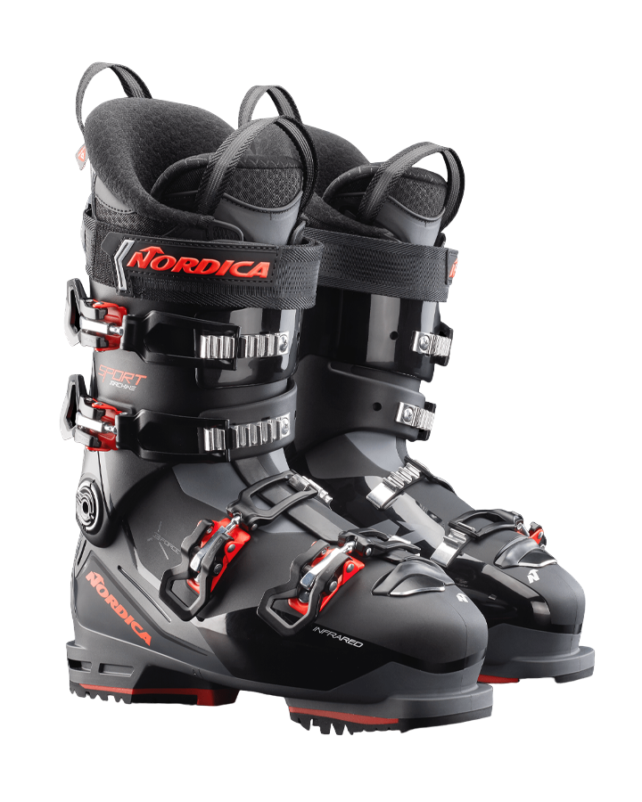 Nordica Sportmachine 3 100 (GW) Ski Boots - Black/Grey/Red - 2023 Snow Ski Boots - Trojan Wake Ski Snow