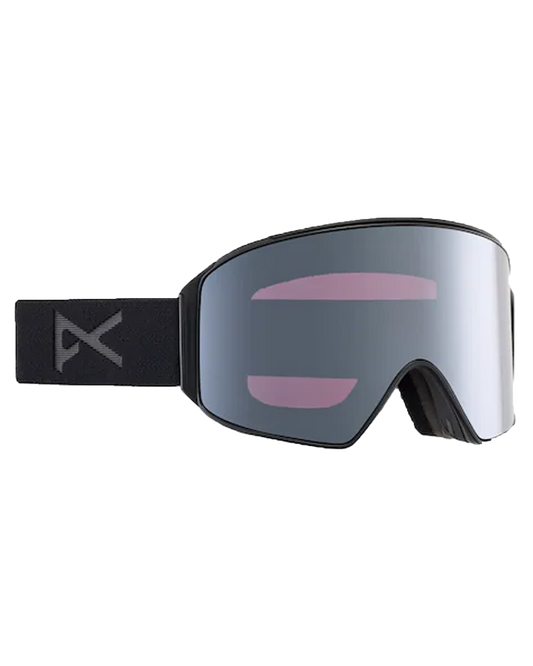 Anon M4 Cylindrical Low Bridge Snow Goggles + Bonus Lens + Mfi® Face Mask - Smoke/Perceive Sunny Onyx Lens Snow Goggles - Trojan Wake Ski Snow