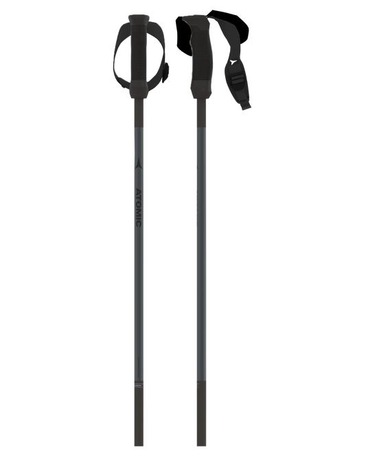 Atomic AMT Carbon SQS Ski Poles - Black / Anthracite - 2023 Ski Poles - Trojan Wake Ski Snow