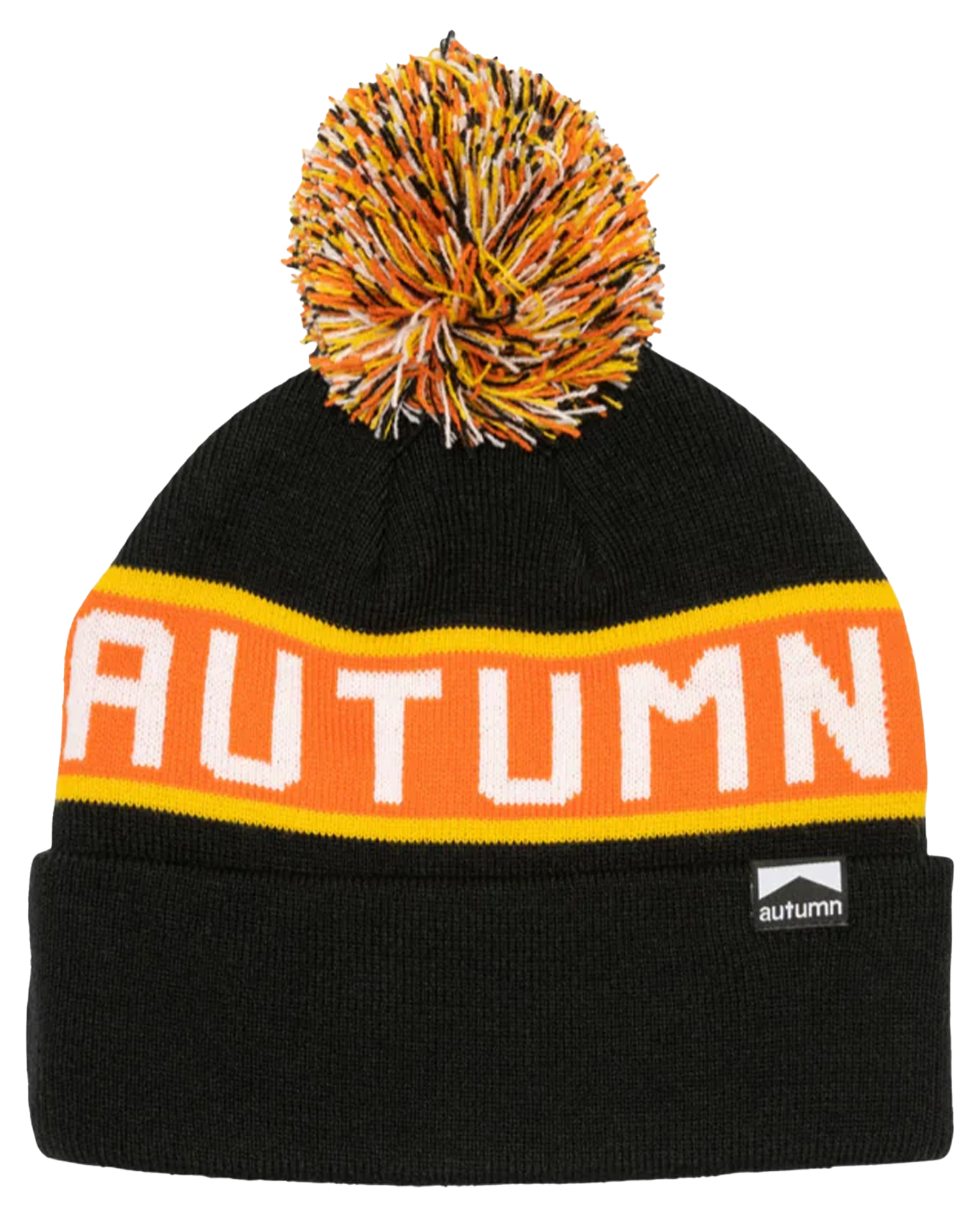 Autumn Burnout Pom Beanie - Black Beanies - Trojan Wake Ski Snow