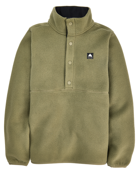 Burton Kids' Cinder Fleece Anorak - Forest Moss Hoodies & Sweatshirts - Trojan Wake Ski Snow