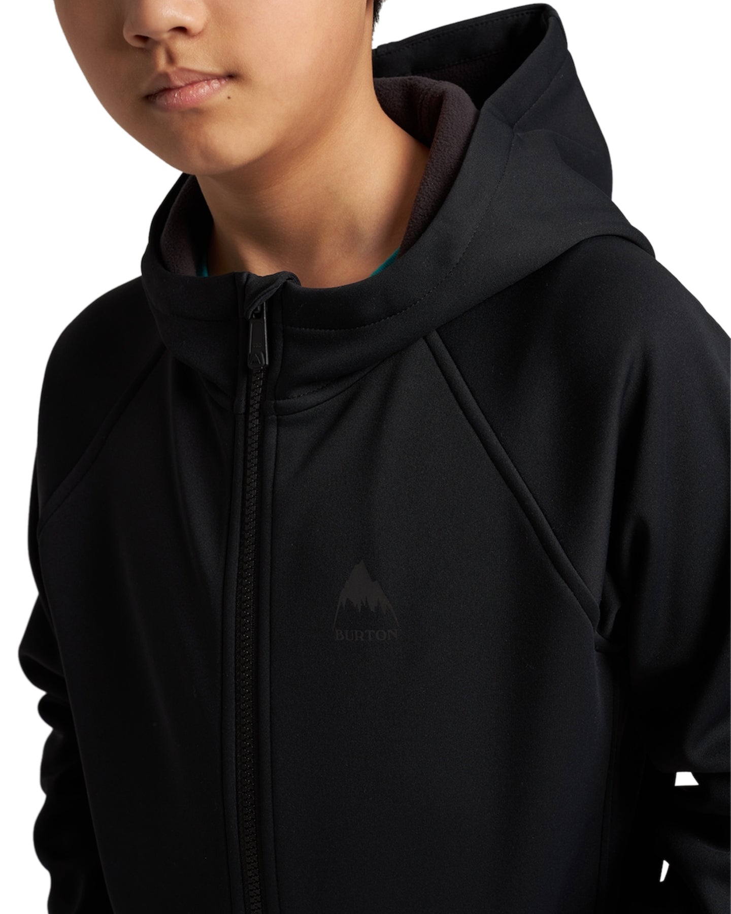 Burton Kids' Crown Weatherproof Full-Zip Fleece - True Black Hoodies & Sweatshirts - Trojan Wake Ski Snow