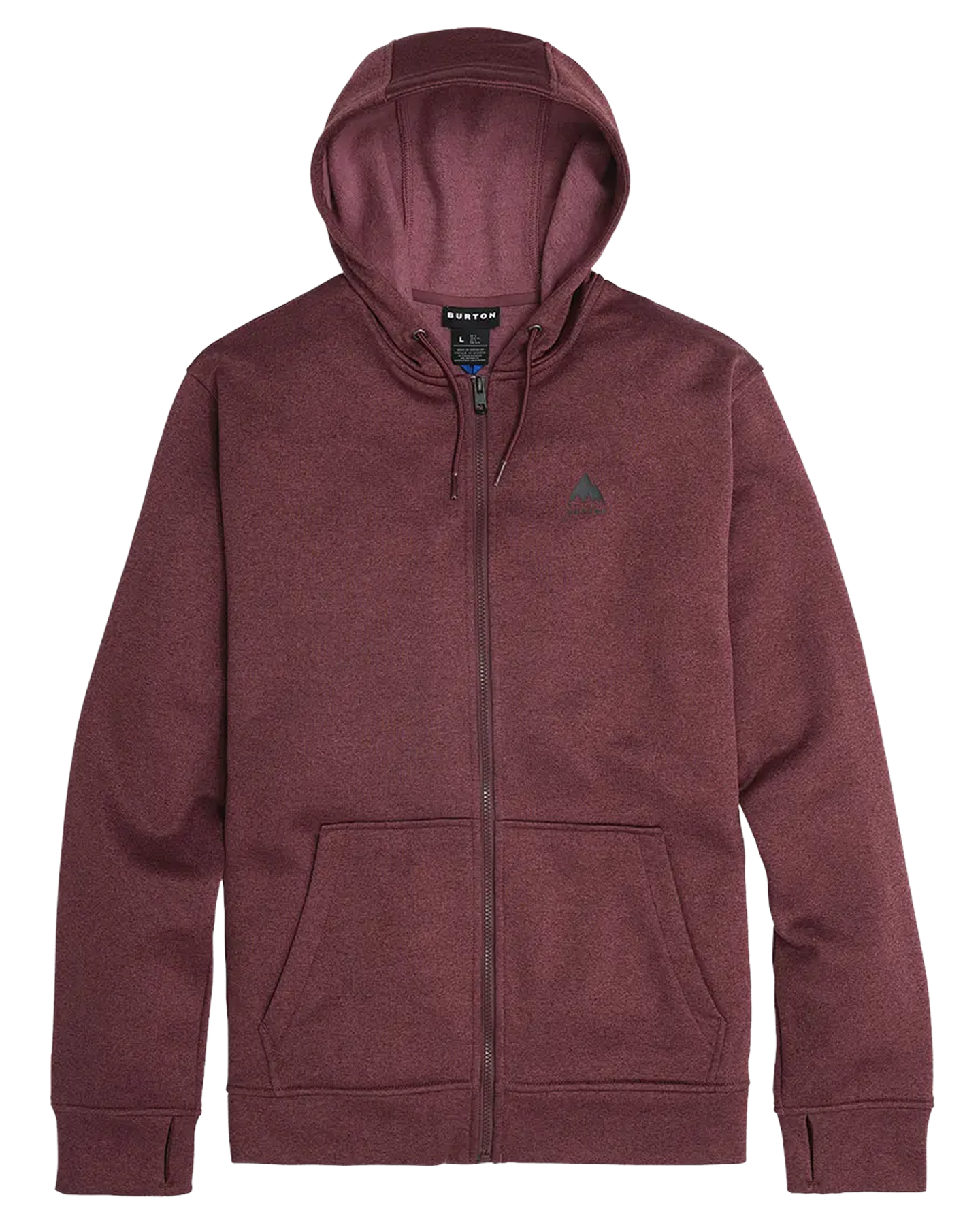 Burton Men's Burton Oak Full-Zip Hoodie - Almandine Heather Hoodies & Sweatshirts - Trojan Wake Ski Snow