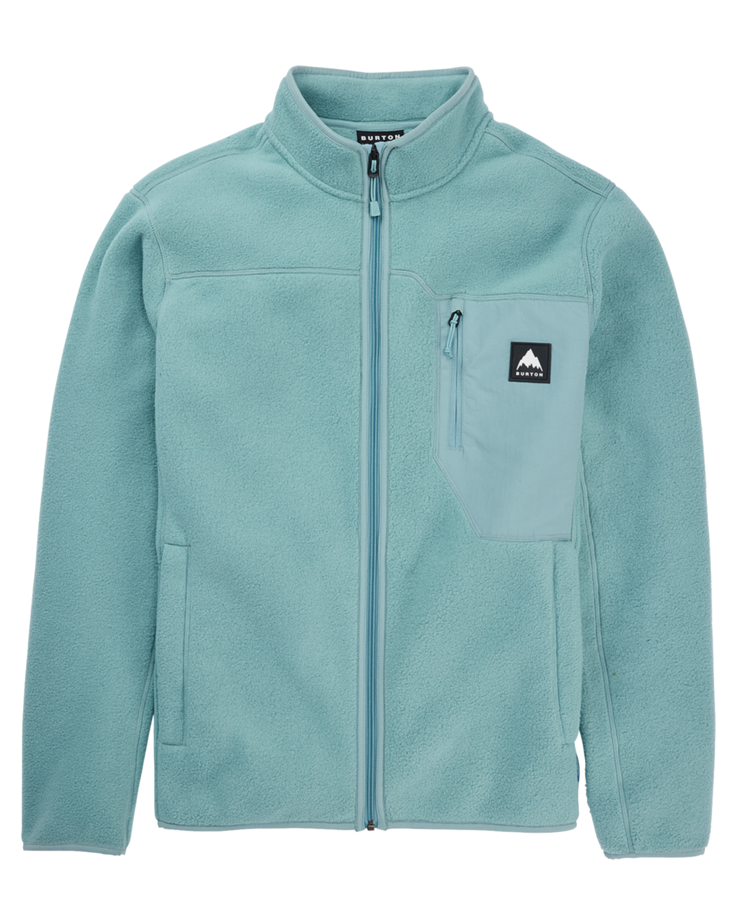 Burton Men's Cinder Full-Zip Fleece - Rock Lichen Jackets - Trojan Wake Ski Snow