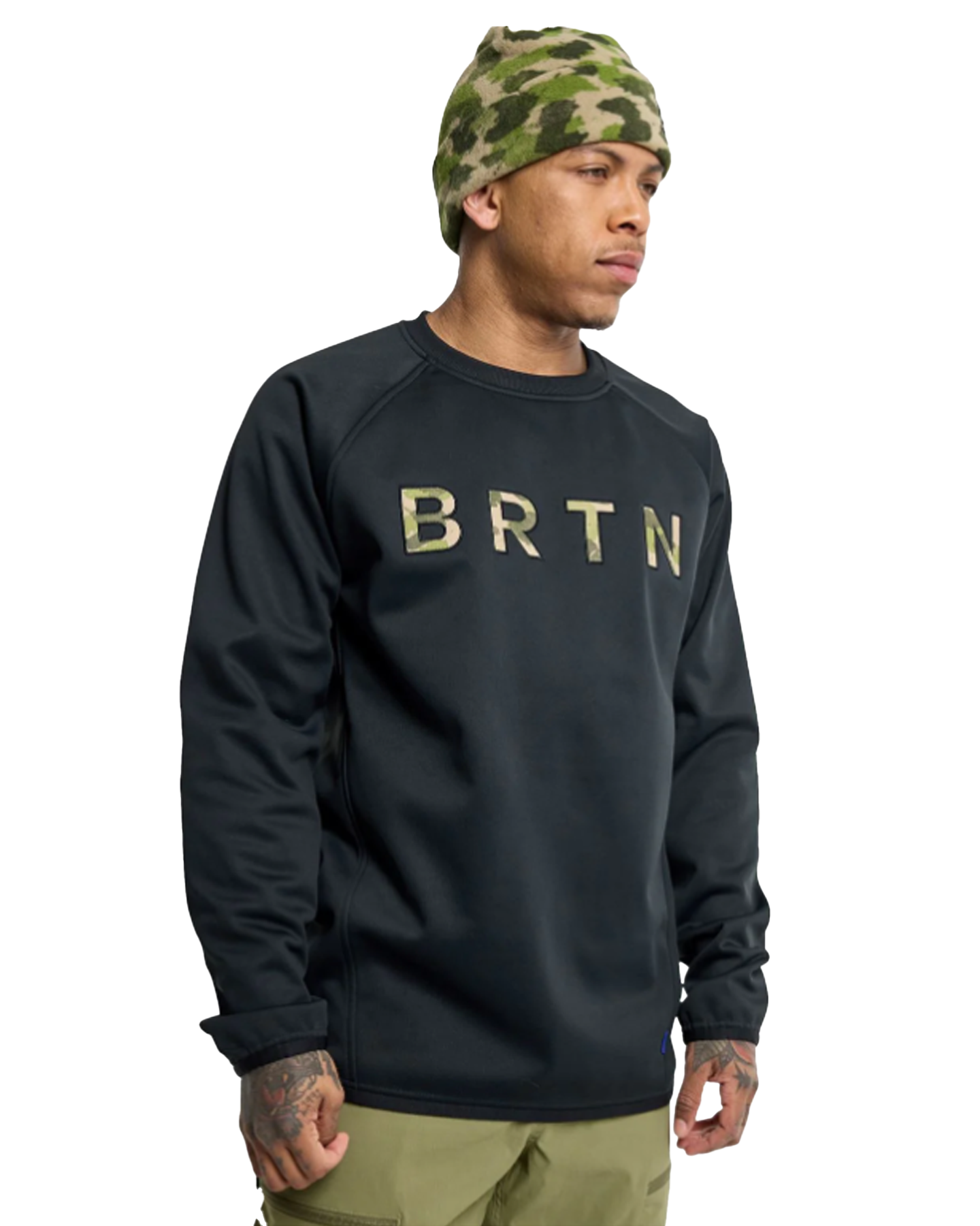 Burton Men's Crown Weatherproof Pullover Crewneck Fleece - True Black Hoodies & Sweatshirts - Trojan Wake Ski Snow