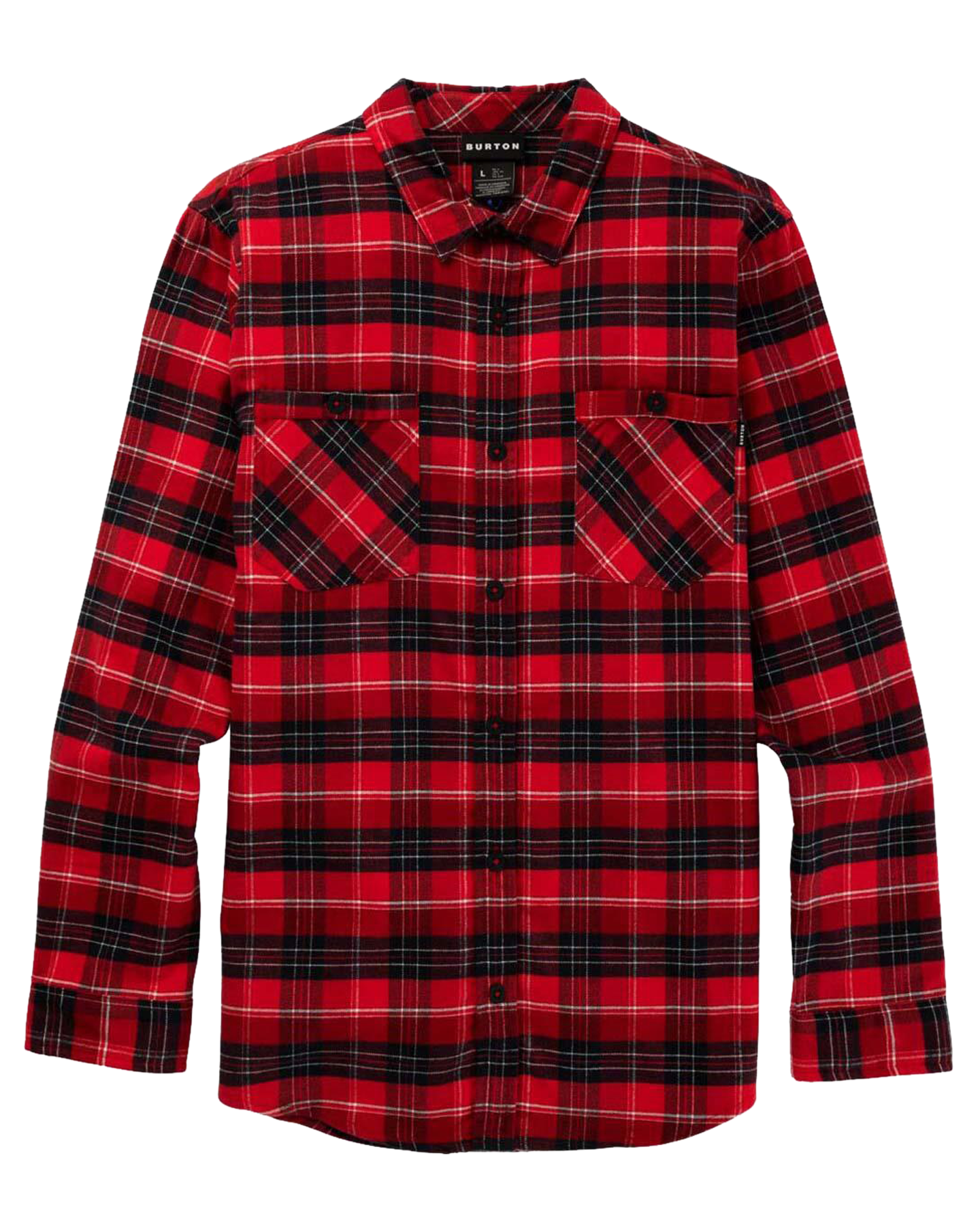 Burton Men's Favorite Long Sleeve Flannel - Tomato Bradley Plaid Shirts & Tops - Trojan Wake Ski Snow