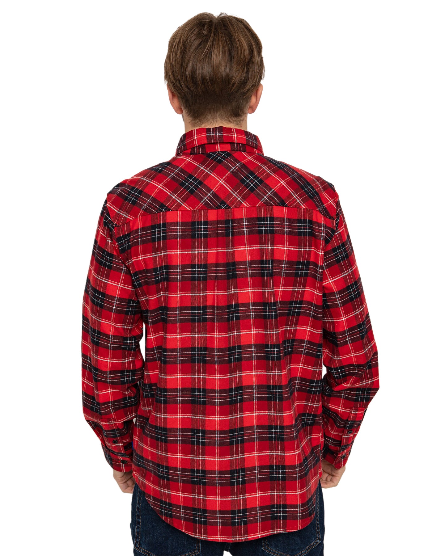 Burton Men's Favorite Long Sleeve Flannel - Tomato Bradley Plaid Shirts & Tops - Trojan Wake Ski Snow