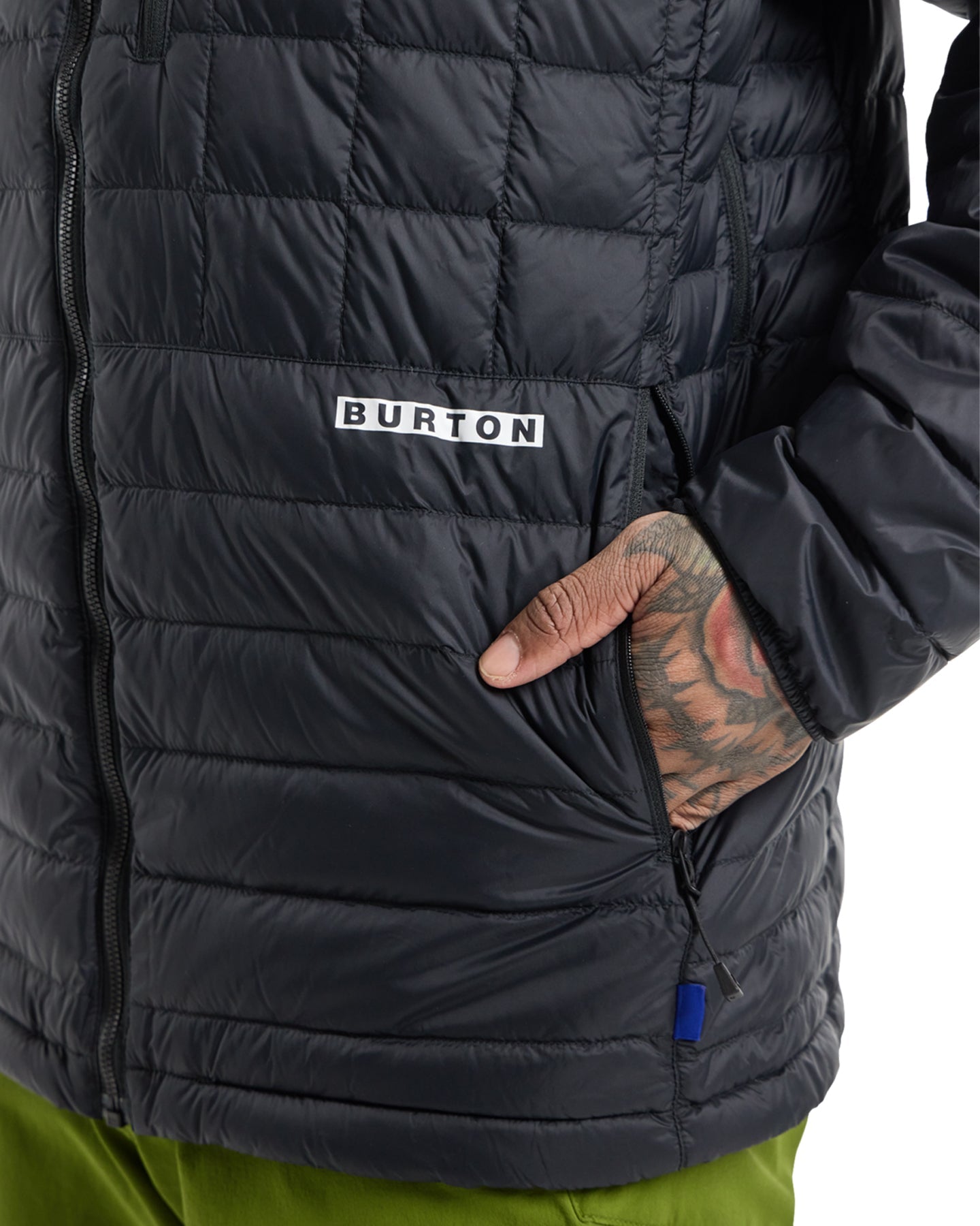 Burton Men's Mid-Heat Hooded Down Jacket - True Black Jackets - Trojan Wake Ski Snow