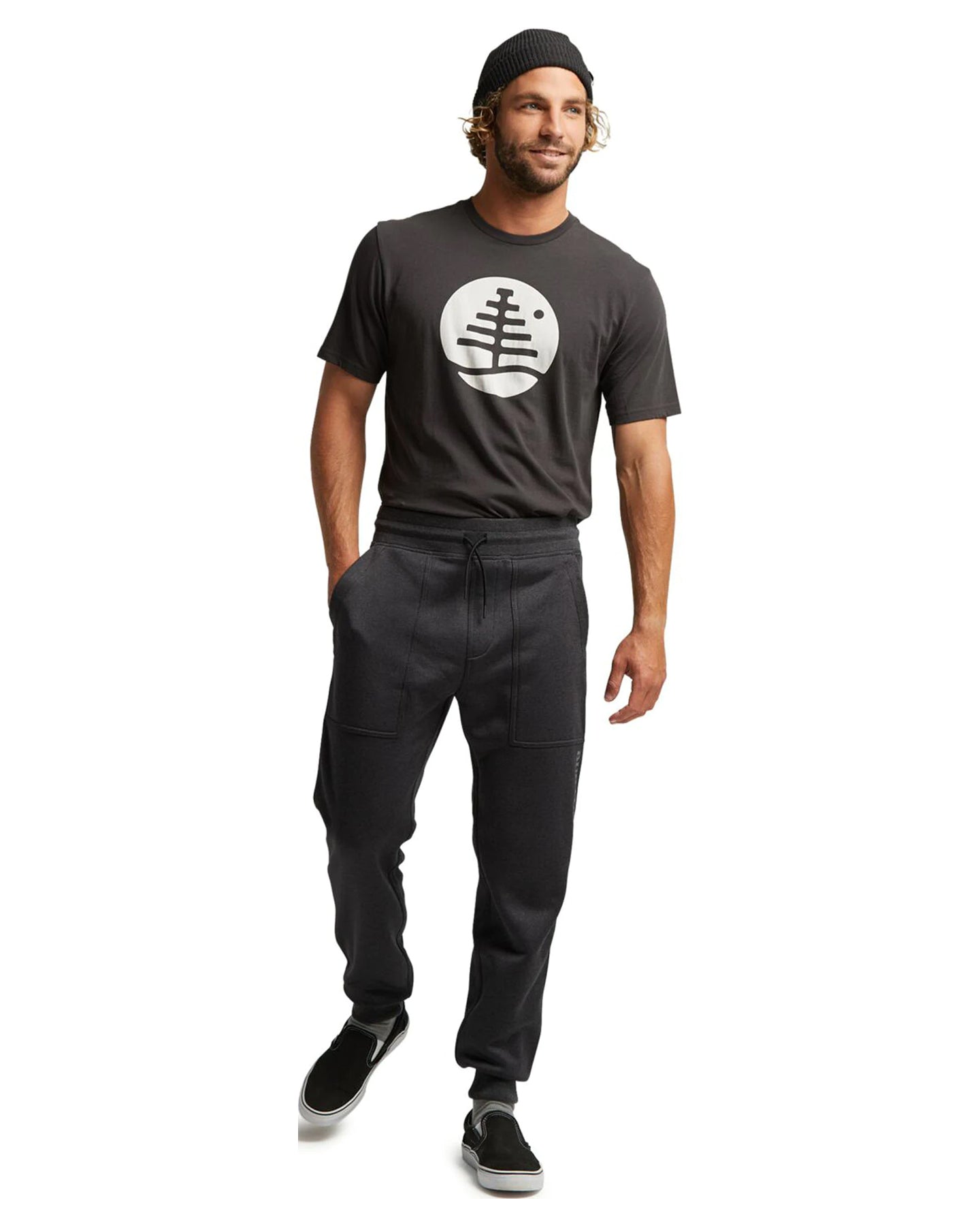 Burton Men s Oak Fleece Pants True Black Heather Shop Pants at