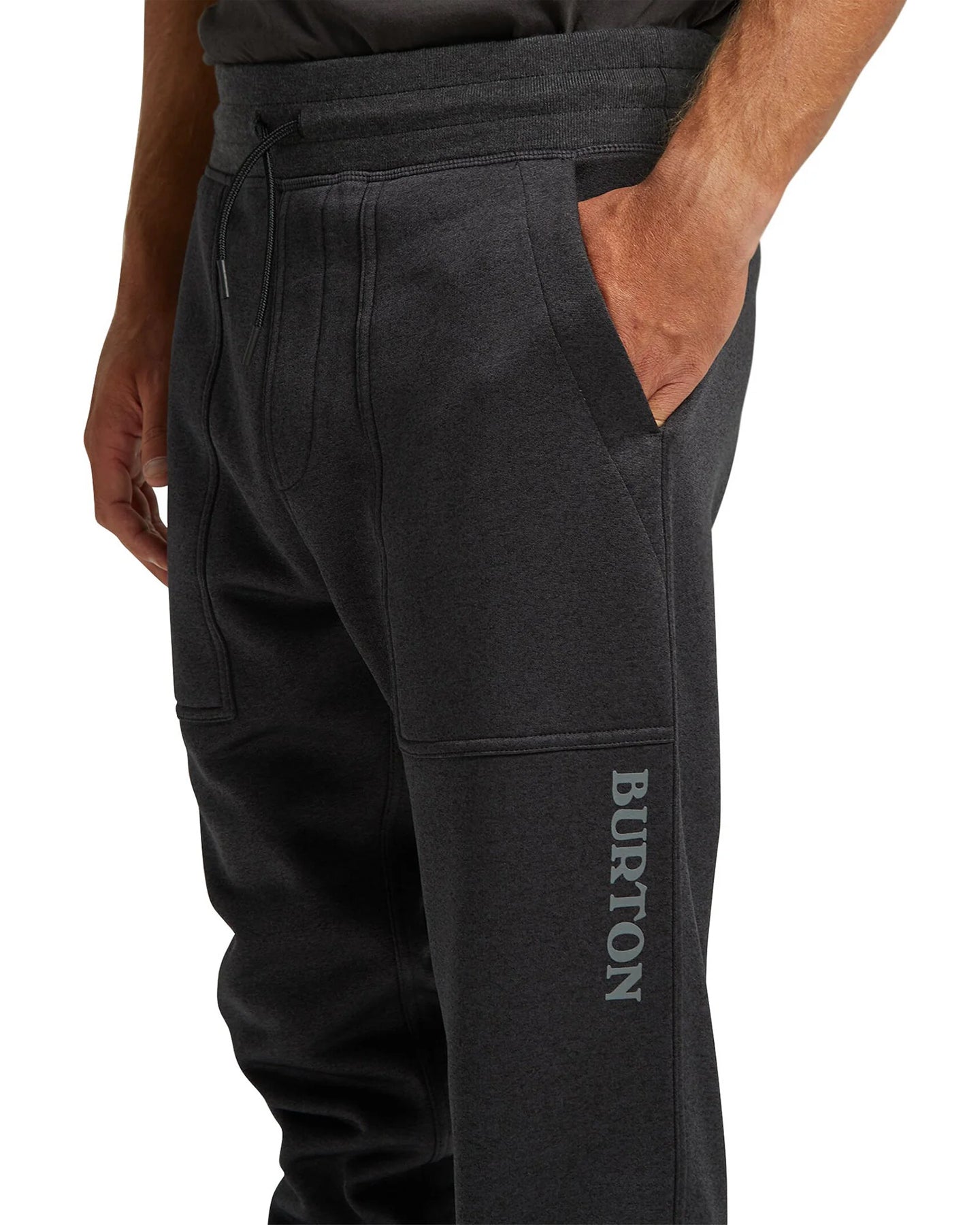 Burton Men s Oak Fleece Pants True Black Heather Shop Pants at