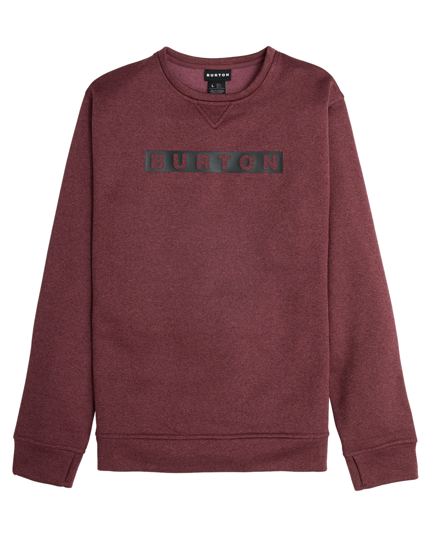 Burton Men's Oak Pullover Crew - Almandine Heather Hoodies & Sweatshirts - Trojan Wake Ski Snow