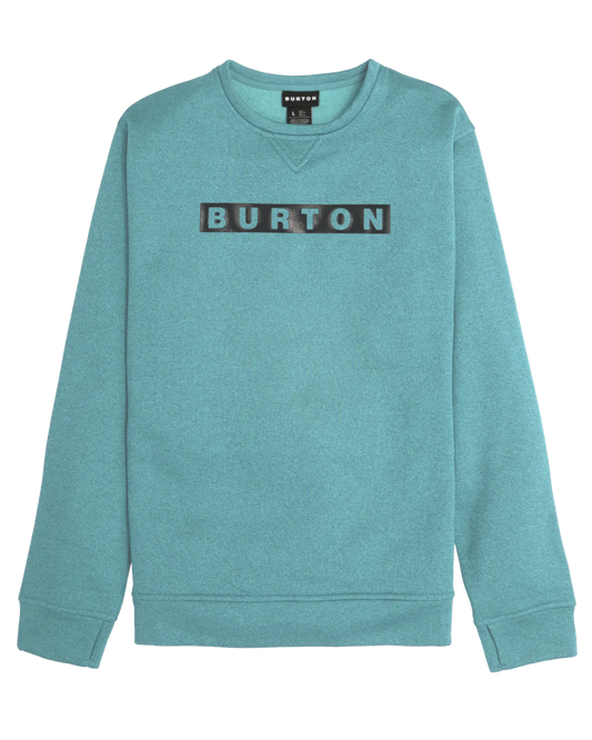 Burton Men's Oak Pullover Crew - Rock Lichen Heather Hoodies & Sweatshirts - Trojan Wake Ski Snow