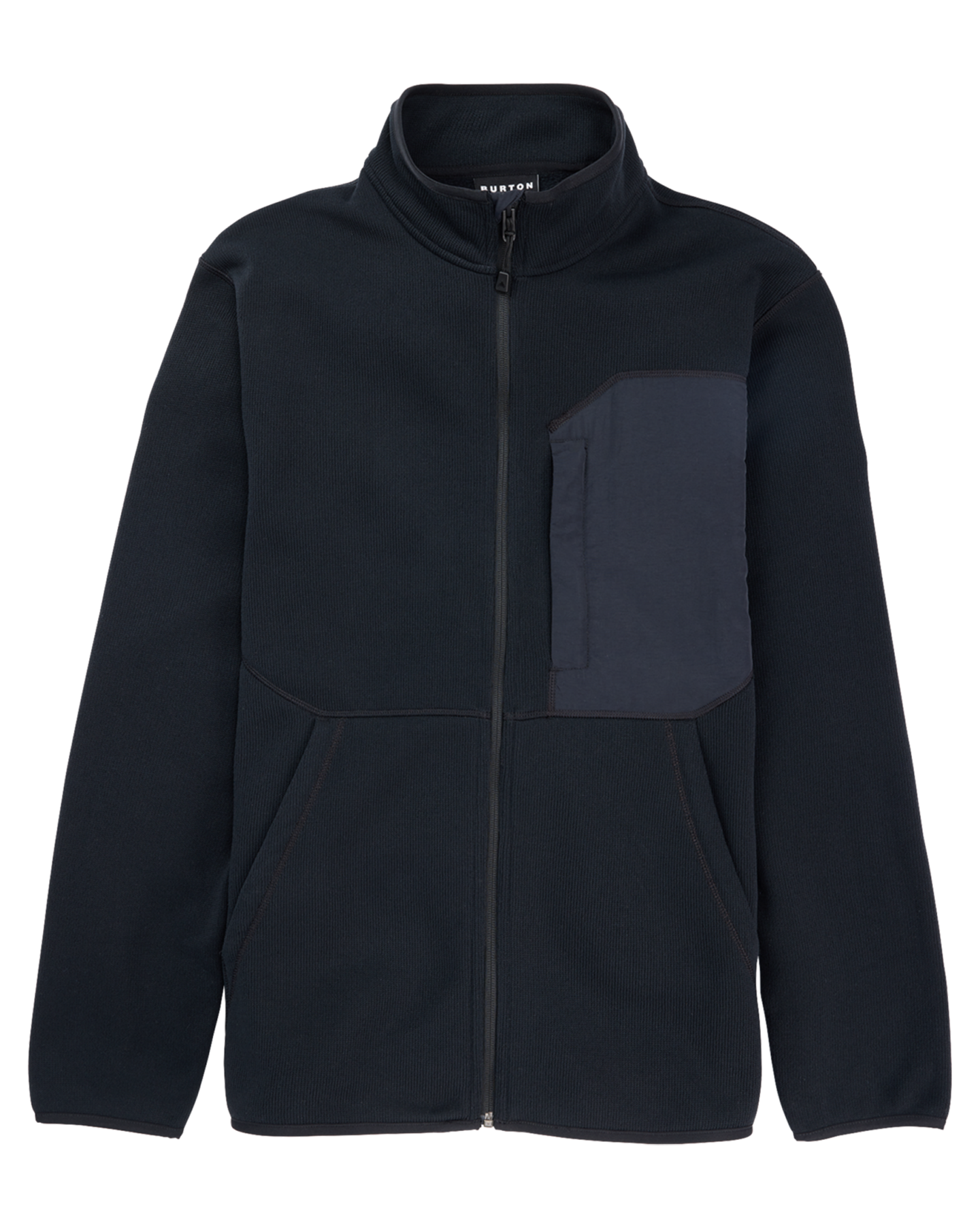 Burton Men's Runin Full-Zip Fleece - True Black Jackets - Trojan Wake Ski Snow