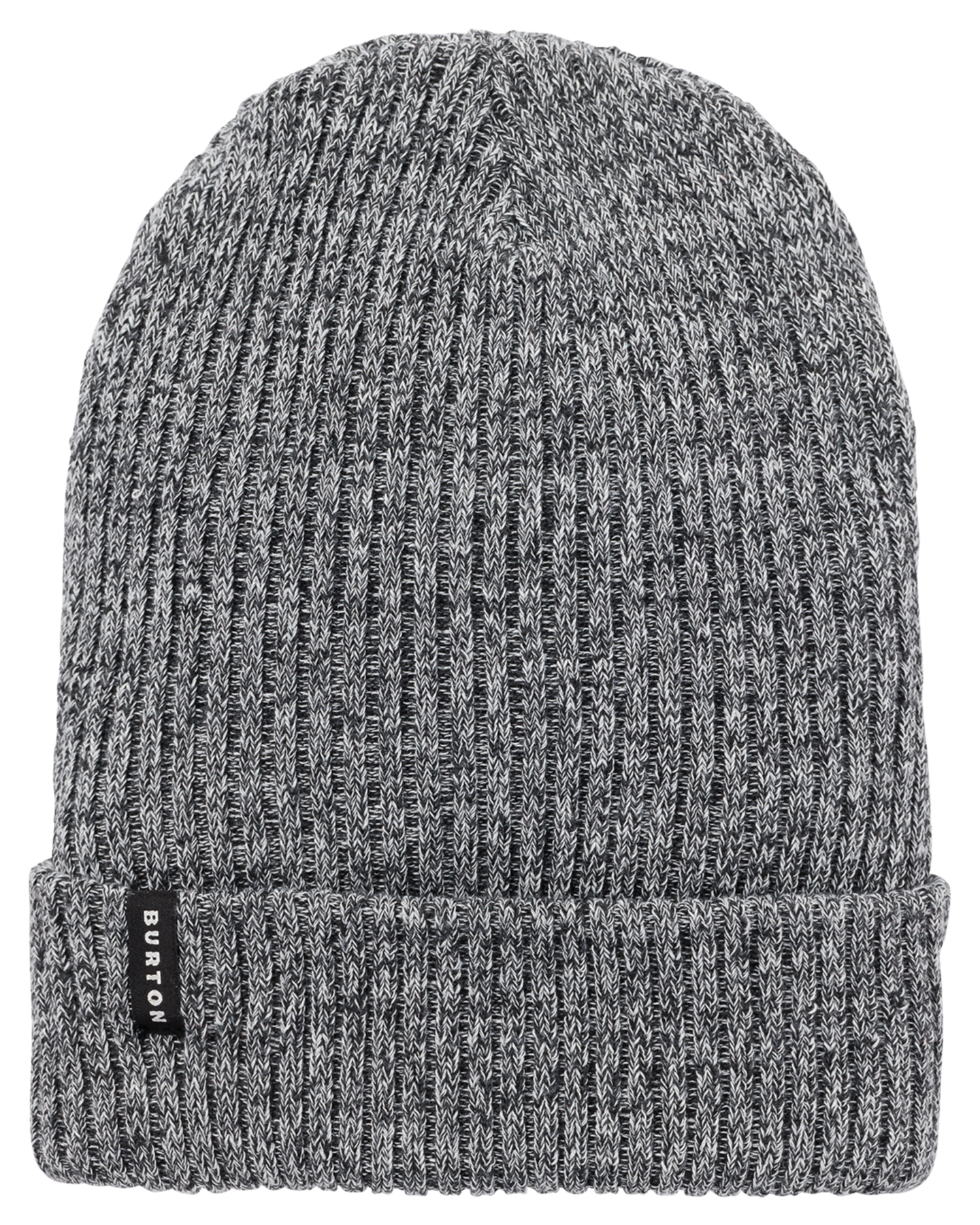 Burton Recycled Rib Beanie - True Black/Stout White Marl Beanies - Trojan Wake Ski Snow