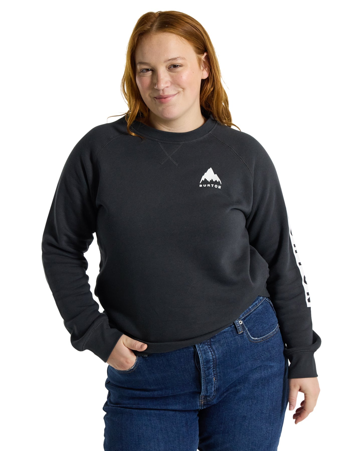 Burton Women's Elite Crewneck - True Black Hoodies & Sweatshirts - Trojan Wake Ski Snow