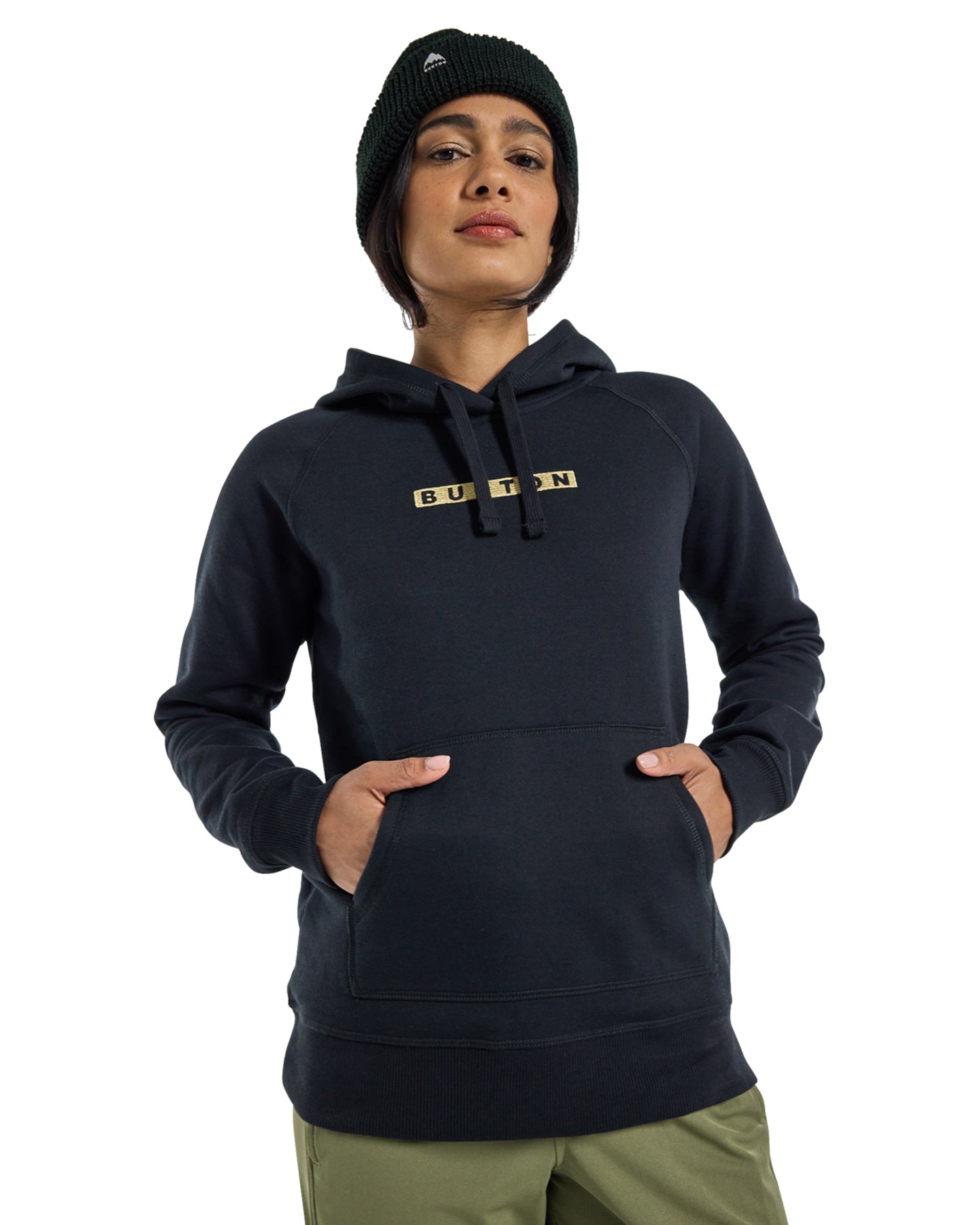 Burton Women's Family Tree 24 Pullover Hoodie - True Black Hoodies & Sweatshirts - Trojan Wake Ski Snow