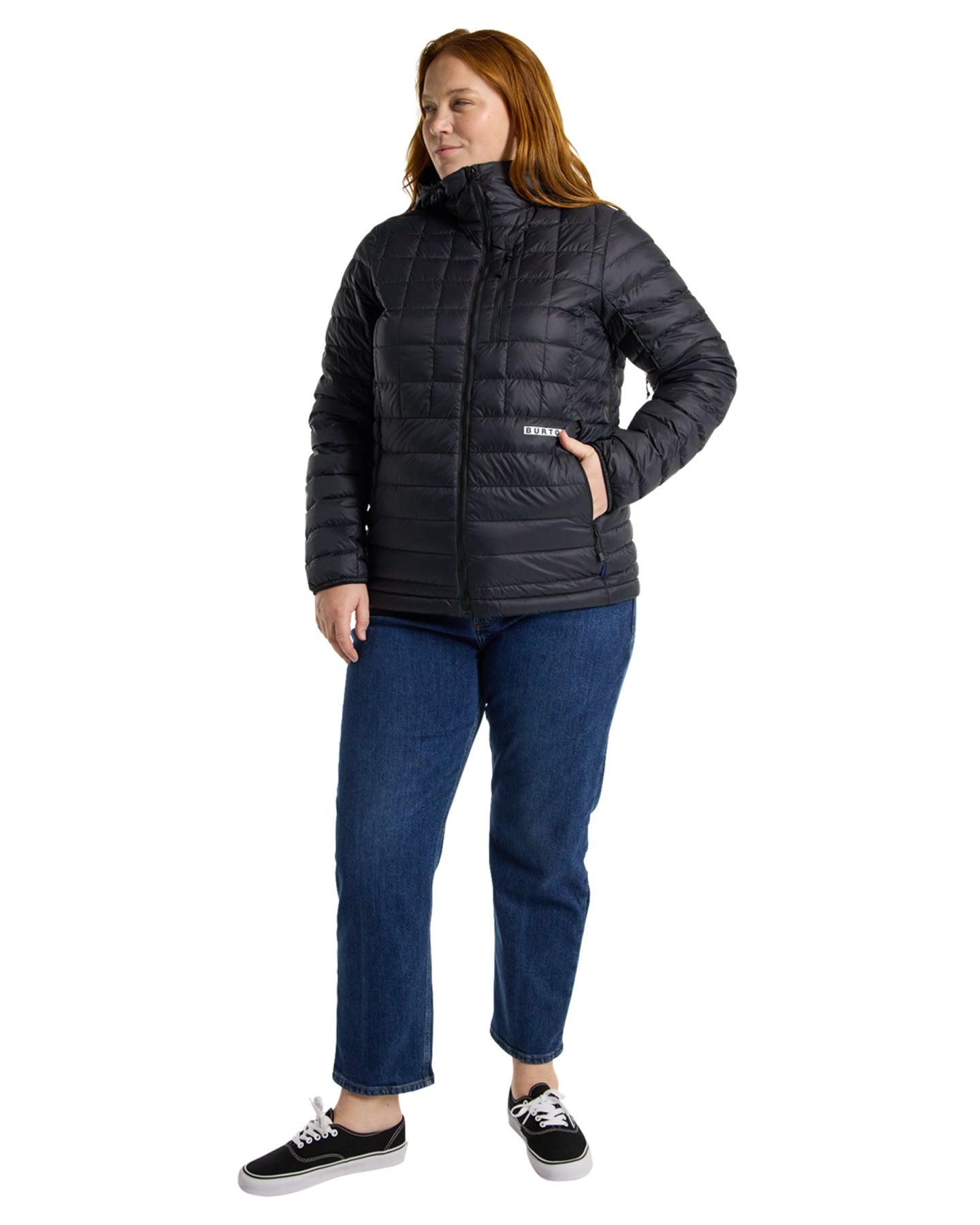 Burton Women's Mid-Heat Hooded Down Insulated Jacket - True Black Jackets - Trojan Wake Ski Snow