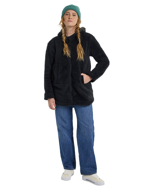 Burton Women's Minxy Hi-Loft Fleece Full-Zip - True Black Jackets - Trojan Wake Ski Snow