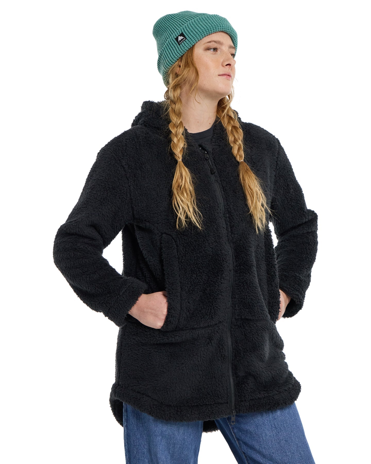 Burton Women's Minxy Hi-Loft Fleece Full-Zip - True Black Jackets - Trojan Wake Ski Snow