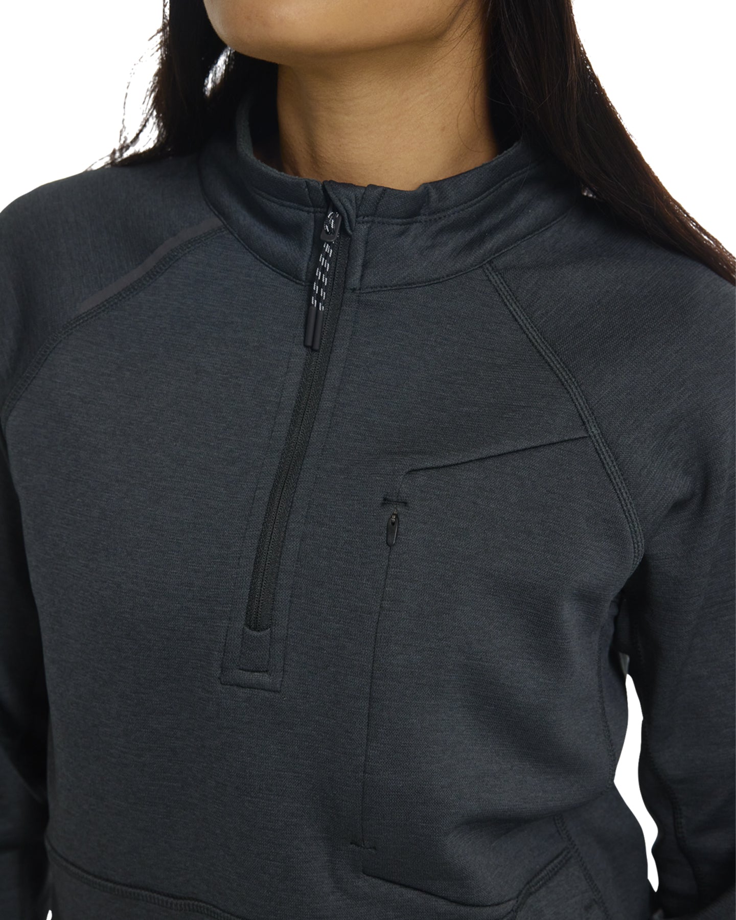 Burton Women's Multipath Grid Quarter-Zip Fleece - True Black Hoodies & Sweatshirts - Trojan Wake Ski Snow