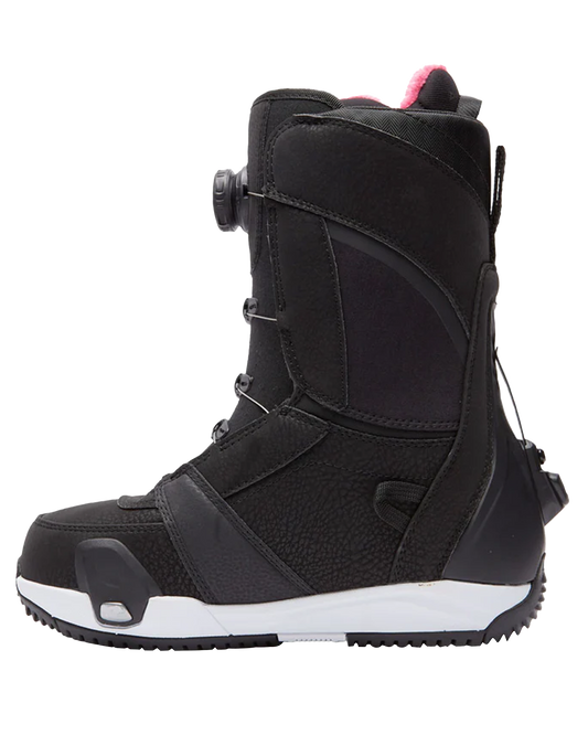 DC Lotus Step On Women's Snowboard Boots - Black / White / Black - 2023 Snowboard Boots - Trojan Wake Ski Snow