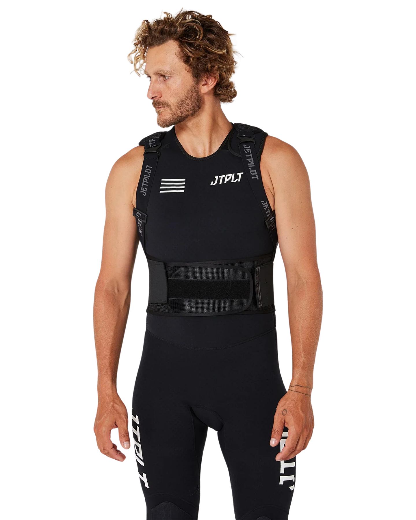 Jetpilot Protech Backbrace - Black - 2022 Jetski Protective Gear - Trojan Wake Ski Snow