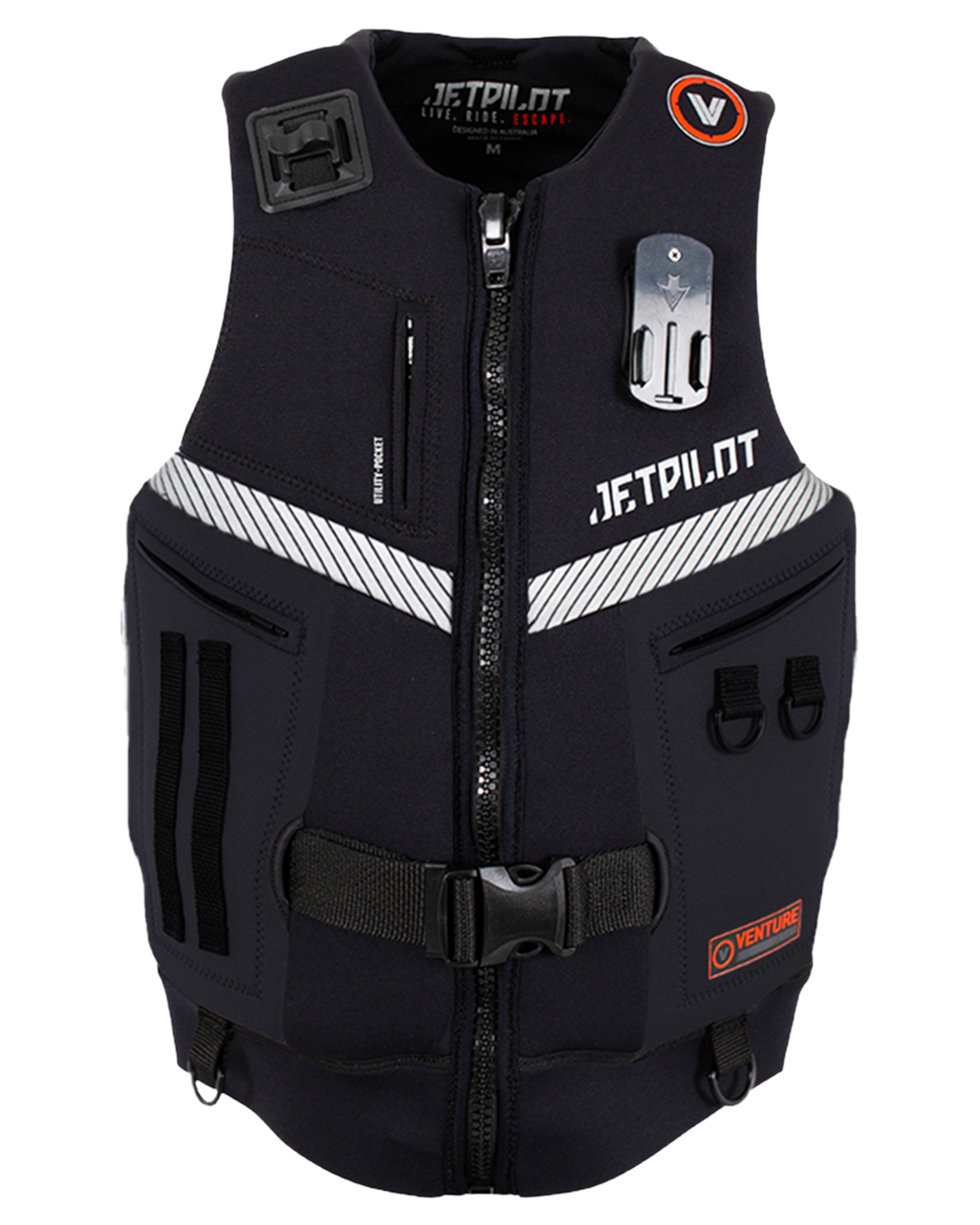 Jetpilot Venture Mens Neo Vest - Black/Black Life Jackets - Trojan Wake Ski Snow