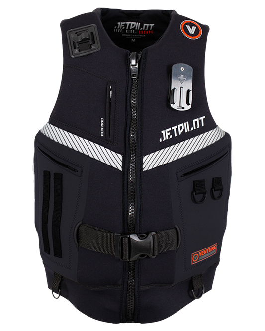 Jetpilot Venture Mens Neo Vest - Black/Black Life Jackets - Trojan Wake Ski Snow