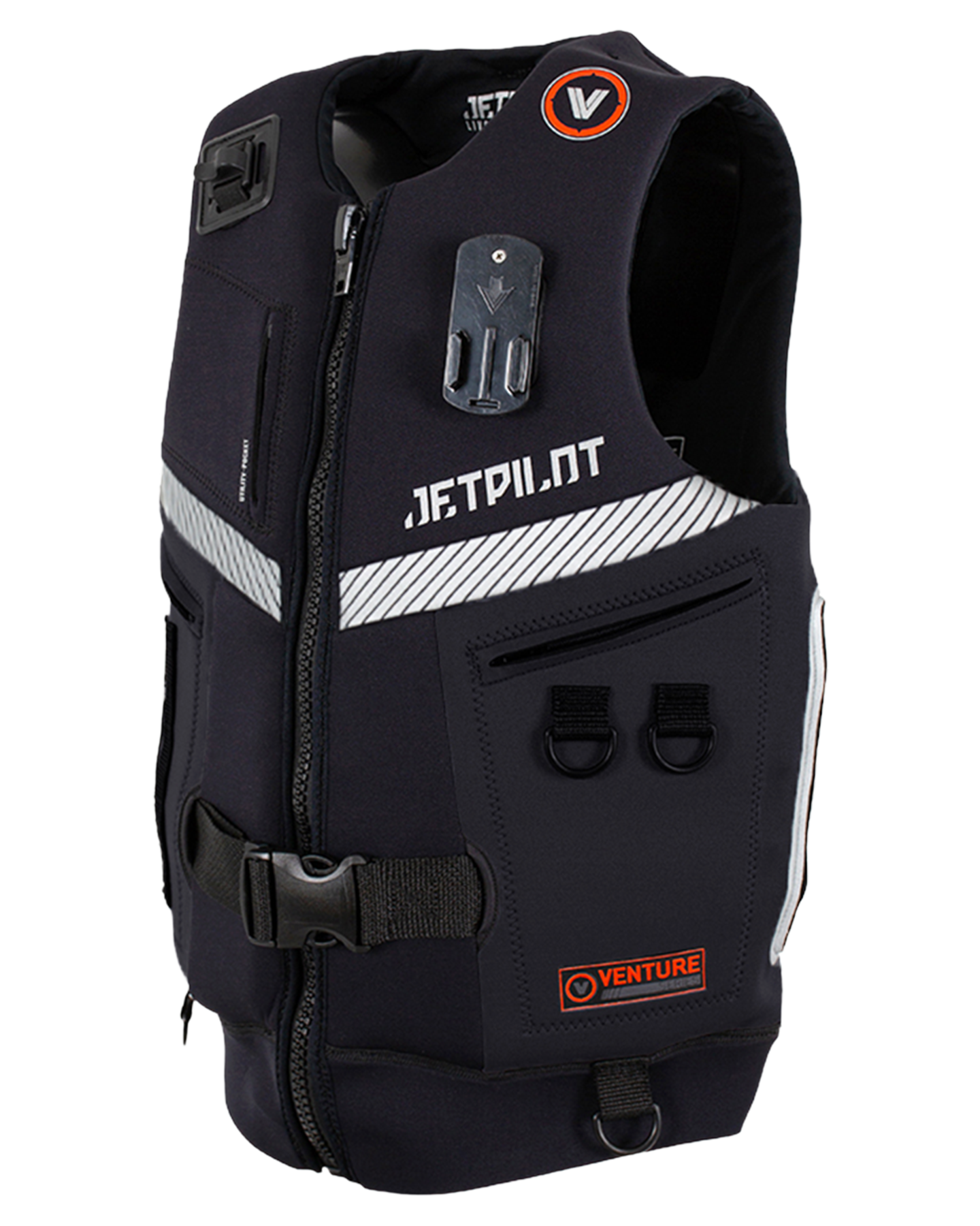 Jetpilot Venture Mens Neo Vest - Black/Black Life Jackets - Trojan Wake Ski Snow