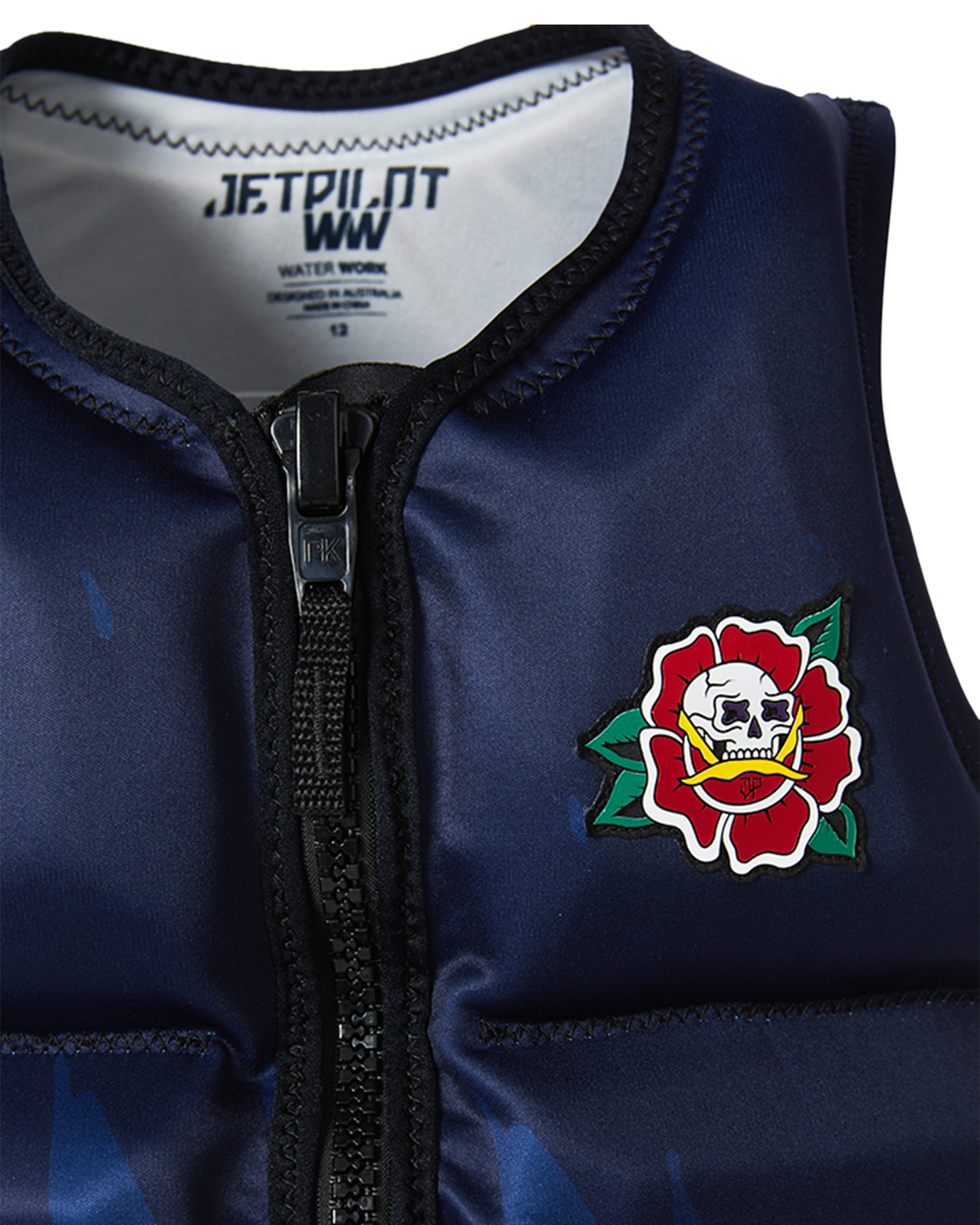 Jetpilot X1 Boys Youth Neo Vest Sub - Navy - 2023 Life Jackets - Trojan Wake Ski Snow