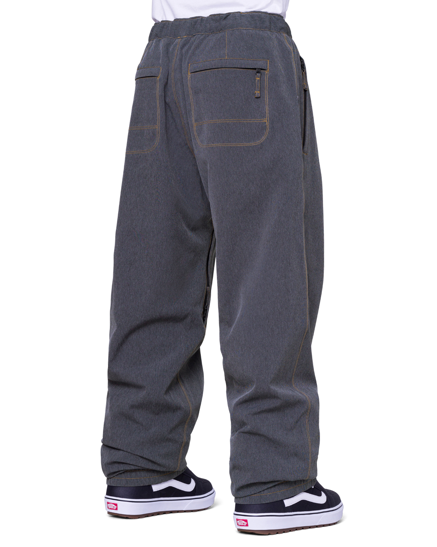 686 Men's Dojo Snow Pants - Black Denim Snow Pants - Trojan Wake Ski Snow