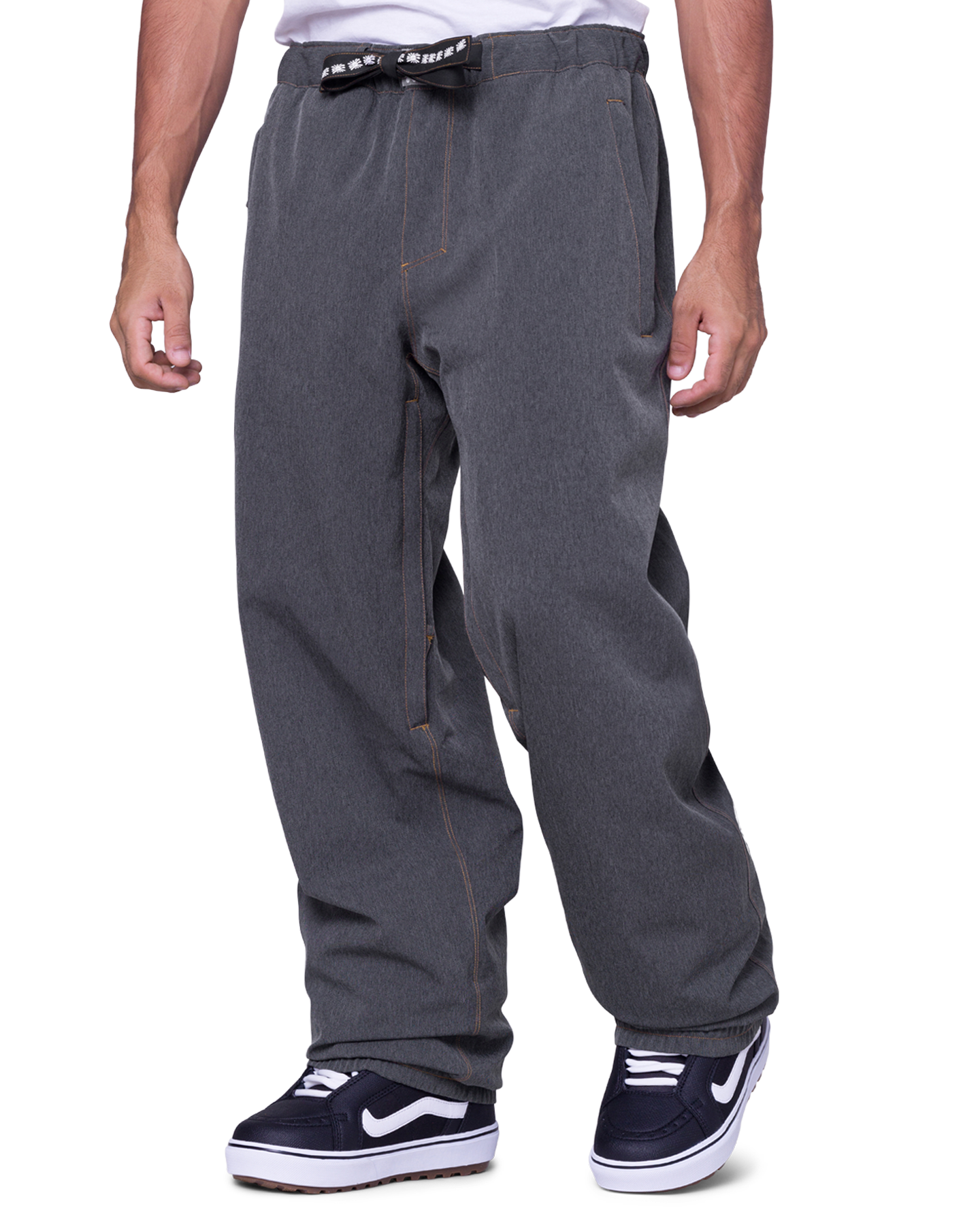 686 Men's Dojo Snow Pants - Black Denim Snow Pants - Trojan Wake Ski Snow