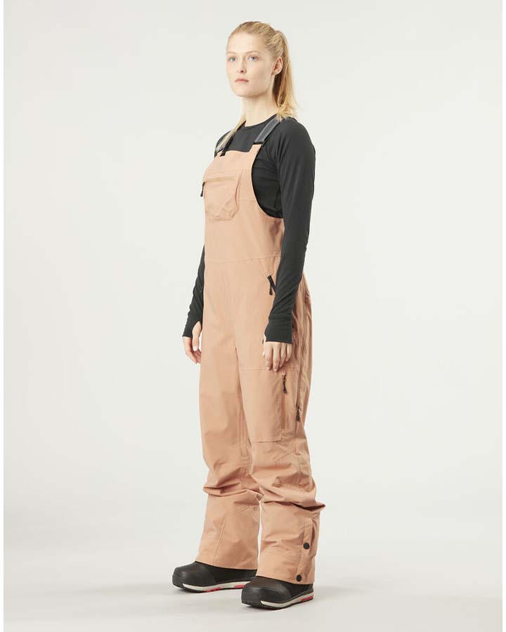 Picture Elwy Women's Bib Pants - Latte - 2024 Snow Bibs - Trojan Wake Ski Snow