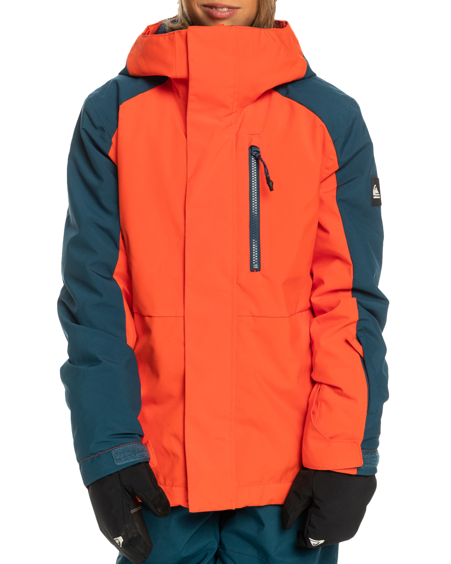 Quiksilver Boys' 4-16 Mission Block Technical Snow Jacket - Grenadine Snow Jackets - Trojan Wake Ski Snow