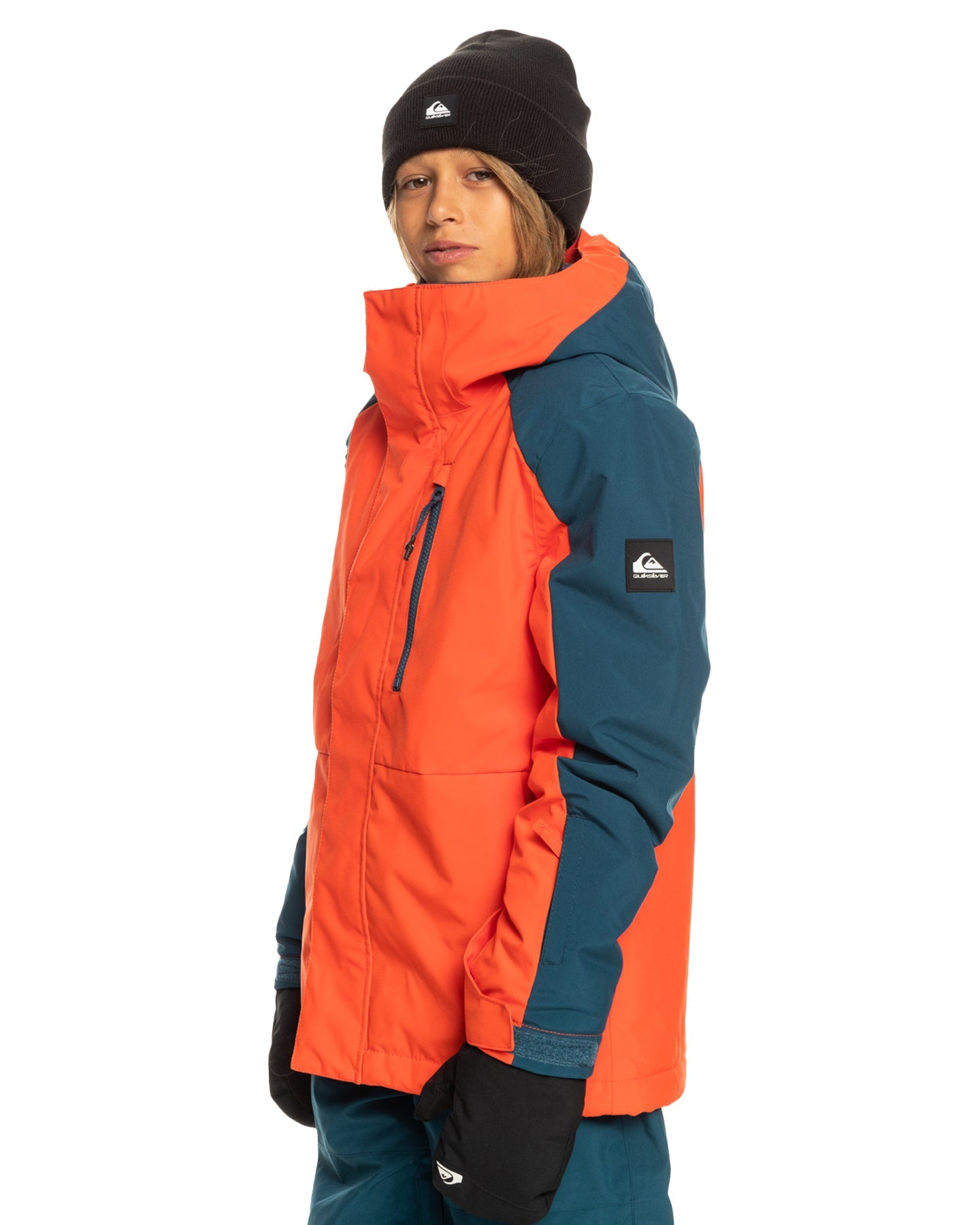 Quiksilver Boys' 4-16 Mission Block Technical Snow Jacket - Grenadine Snow Jackets - Trojan Wake Ski Snow