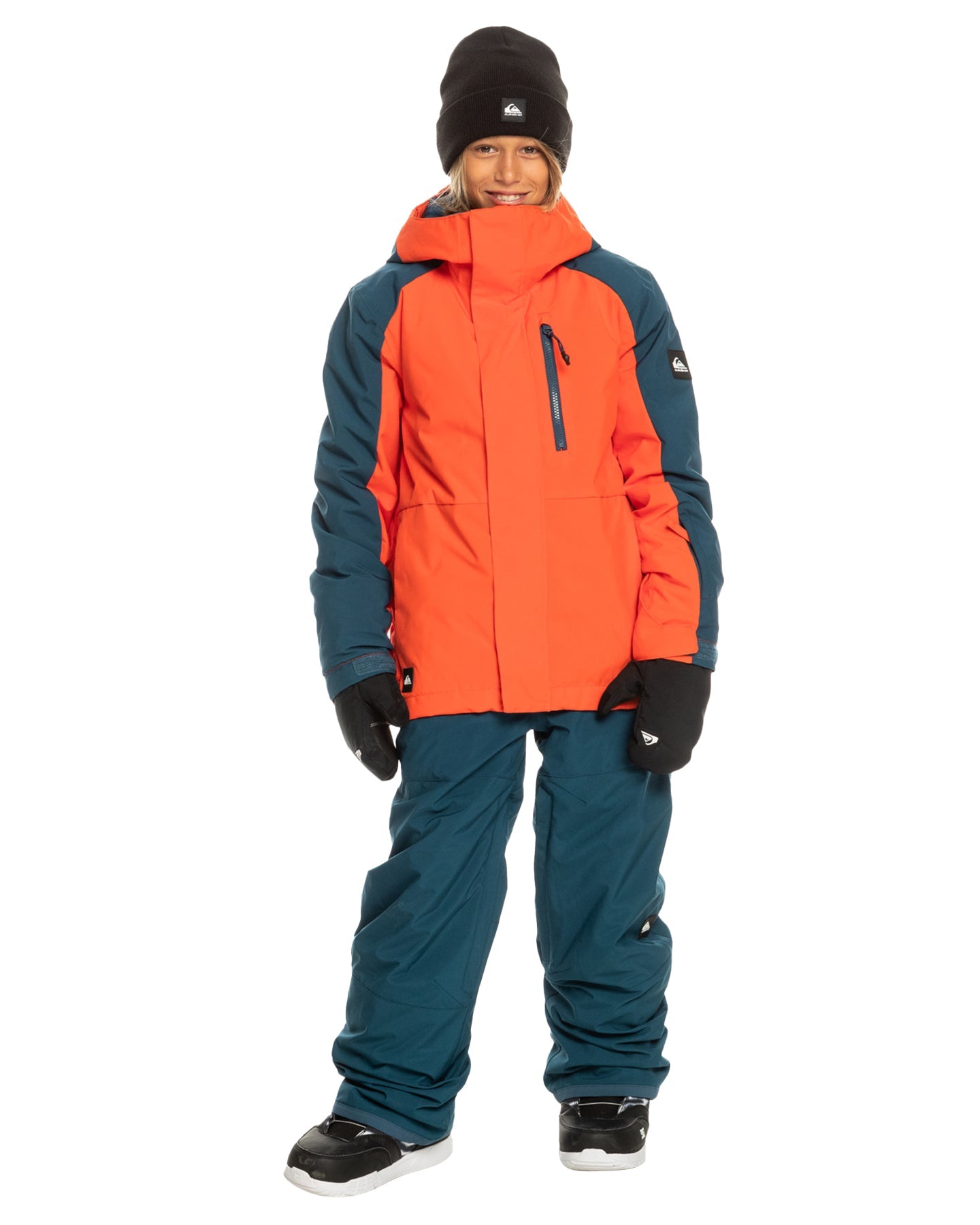 Quiksilver Boys' 4-16 Mission Block Technical Snow Jacket - Grenadine Snow Jackets - Trojan Wake Ski Snow