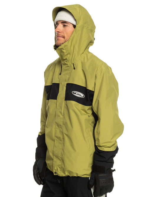 Quiksilver Men's High Altitude Gore-Tex® Technical Snow Jacket - Green Olive Snow Jackets - Trojan Wake Ski Snow