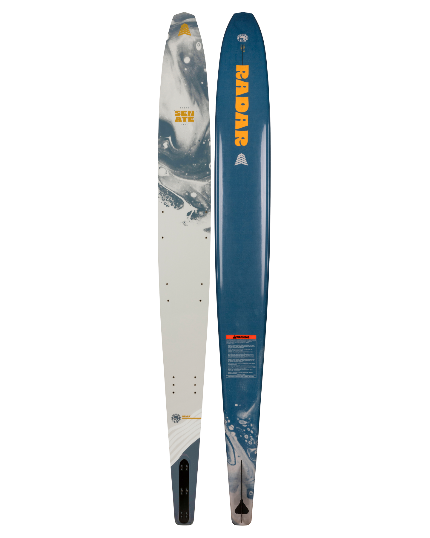 Radar Senate Alloy Waterski - Battleship Blue / Stone - 2025 Water Skis - Trojan Wake Ski Snow