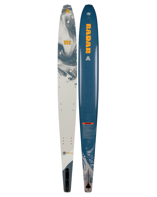 Radar Senate Alloy Waterski - Battleship Blue / Stone - 2025 Water Skis - Trojan Wake Ski Snow